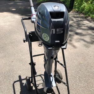 2010 Yamaha 15 HP 2 Cylinder 4 Stroke 15" Tiller Outboard Motor